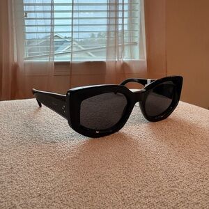 Celine Black Bold Three Dots 54MM Butterfly Sunglasses